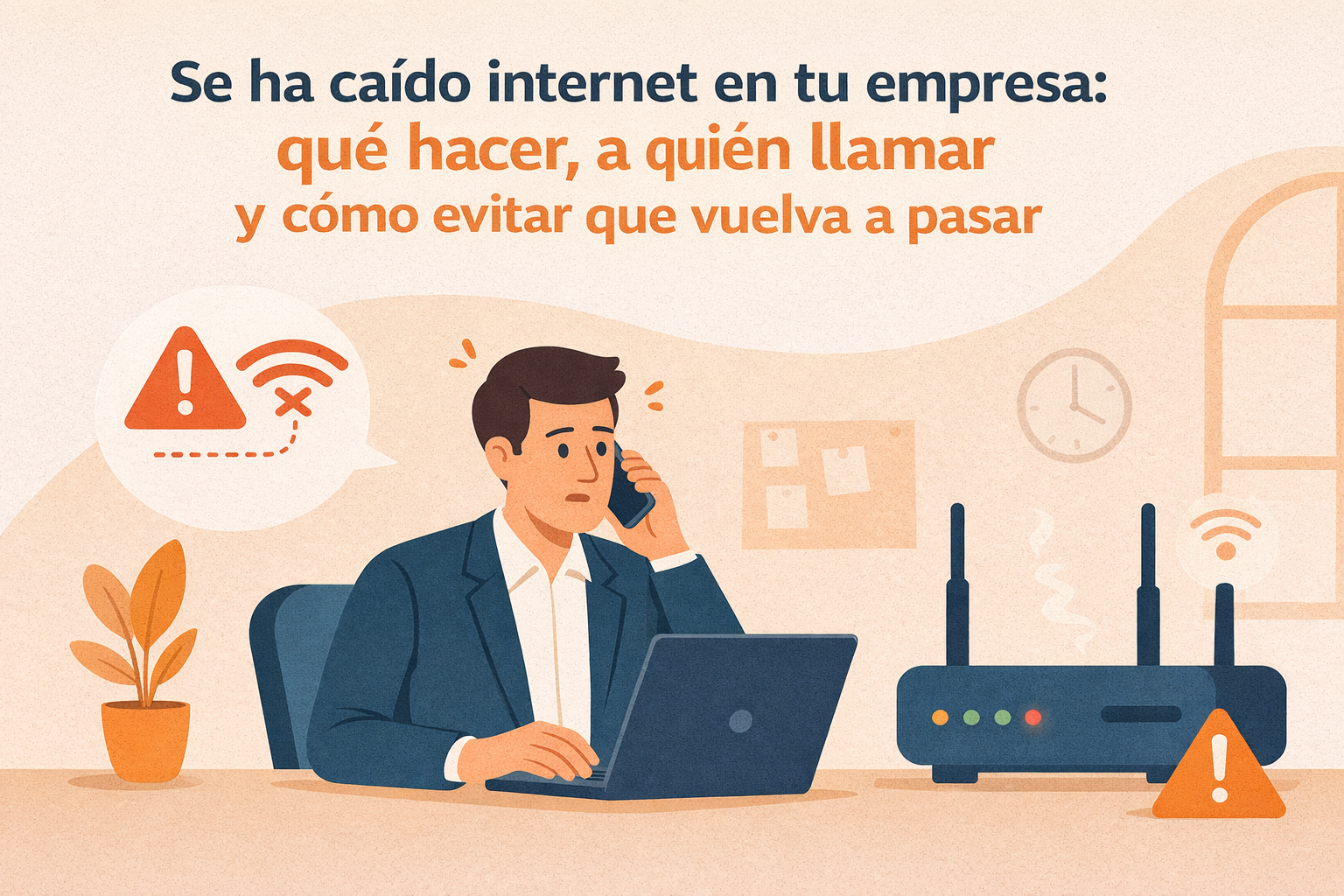 Se ha caído internet en tu empresa: qué hacer, a quién llamar y cómo evitar que vuelva a pasar