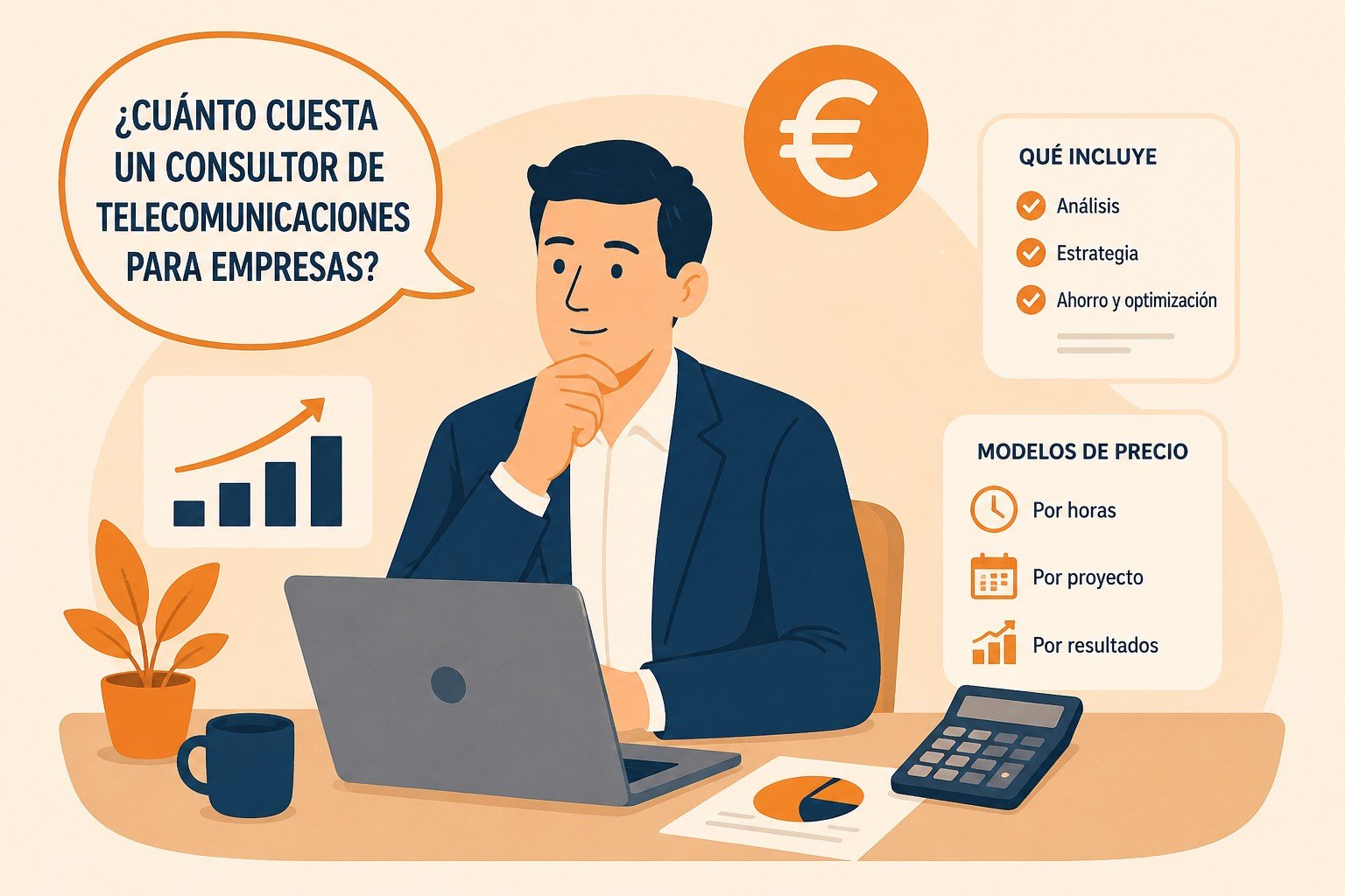 ¿Cuánto cuesta un consultor de telecomunicaciones para empresas?