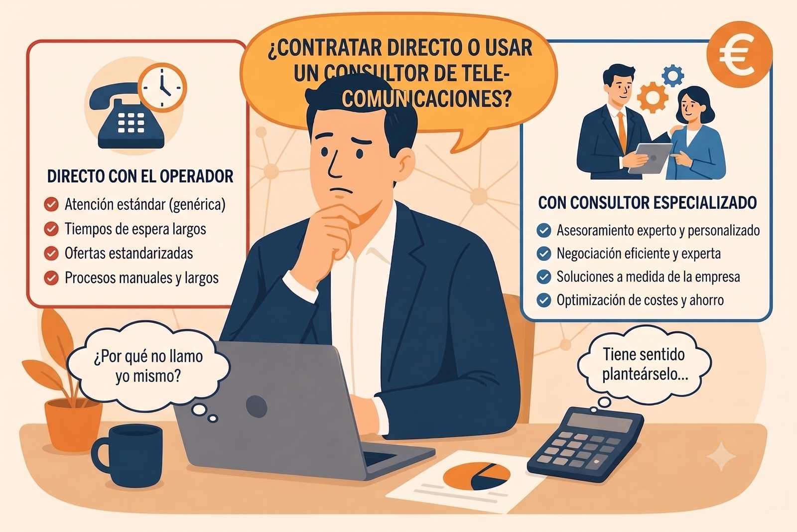 Consultor de Telecomunicaciones vs. Contratar Directamente con el Operador